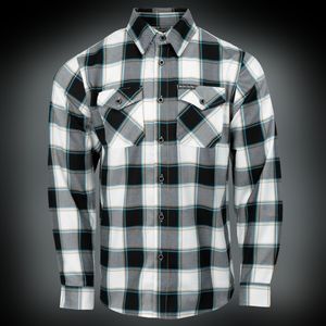 Dixxon Men's Medium Mudvayne LD 50 White And Black Flannel New In Bag With Tag